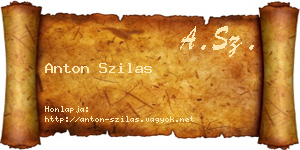 Anton Szilas névjegykártya